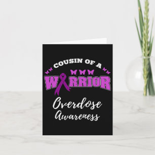 Cousin Of A Warrior Overdose Awareness Card