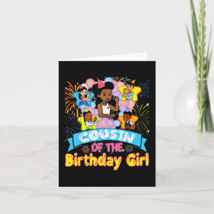 Cousin Of Birthday Girl Gracie Birthday Dolls Girl Card