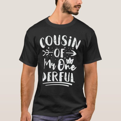 Cousin of Mr Onederful 1st Birthday Party Matching T_Shirt