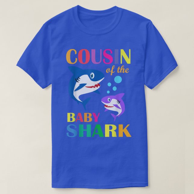 Cousin Of The Baby Birthday Shark Cousin Shark  T-Shirt (Design Front)
