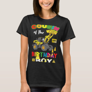 Cousin of The Birthday Boy Construction Bday Yello T-Shirt
