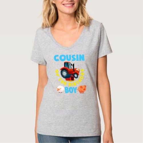 Cousin Of The Birthday Boy Farm Tractor Farmer T_Shirt