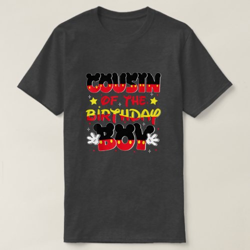 Cousin Of The Birthday Boy Mouse Family Matching T_Shirt