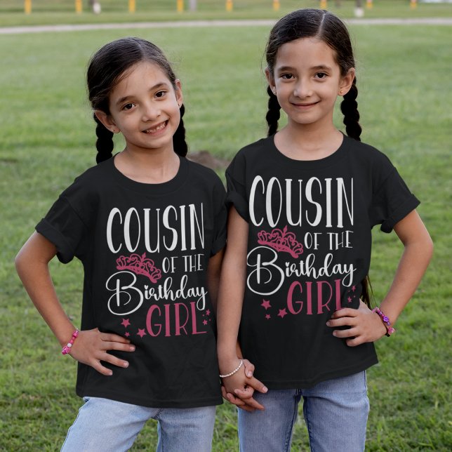 Cousin of the Birthday Girl Custom Matching Family T-Shirt (Creator Uploaded)