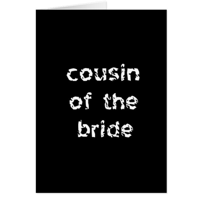 Cousin of the Bride Cards (Front)