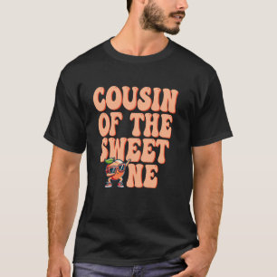 Cousin of The Sweet One Peach 1st Birthday on Peac T-Shirt