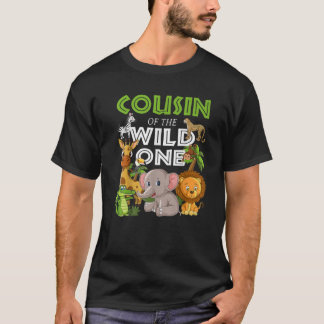 Cousin Of The-Wild-One-Zoo Birthday Safari-Jungle- T-Shirt