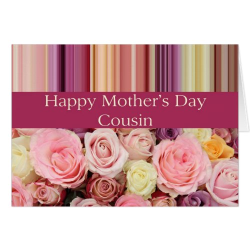 Cousin Pastel roses  stripes Mothers Day