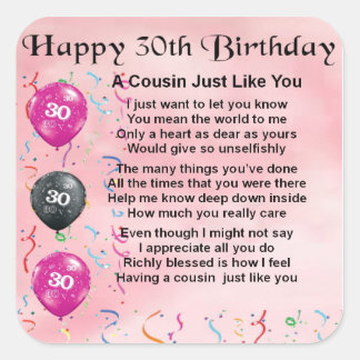 Cousin 30th Birthday Gifts on Zazzle