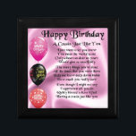 Cousin poem - pink - Happy Birthday Gift Box<br><div class="desc">A great gift for a cousin on their  Birthday</div>