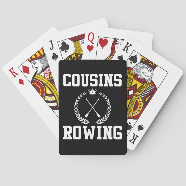 Cousin Rowing Pretty Summer Rowing Crew Poker Cards (Back)