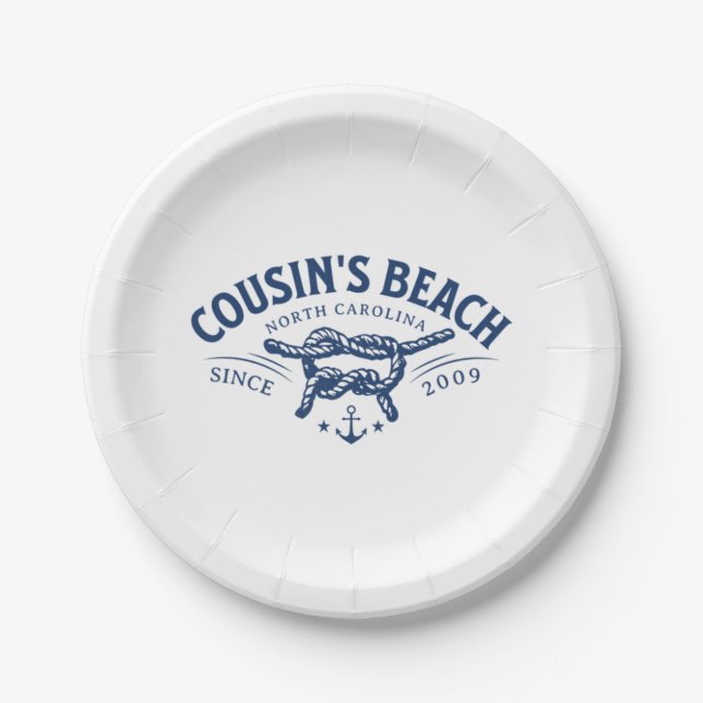Cousin’s Beach NC The Summer I Turned Pretty  Paper Plates (Front)