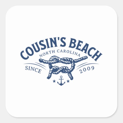 Cousinâs Beach NC The Summer I Turned Pretty  Square Sticker
