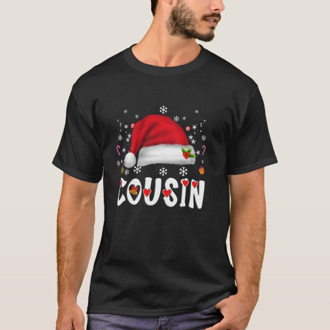 Cousin Santa Christmas Family Matching Pajamas Cou T-Shirt (Front)