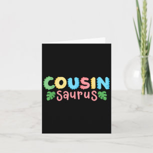 Cousin Saurus Kids Dinosaur Birthday Party Family Card