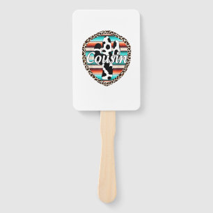 Cousin Serape Cactus Dessert Western Relashionship Hand Fan