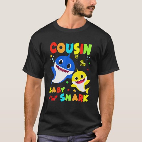 Cousin Shark Gift Cute Baby Shark Family Matching T_Shirt