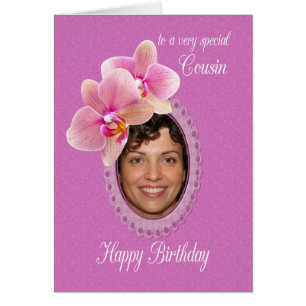 Cousin Special Birthday Wishes Orchids Cards