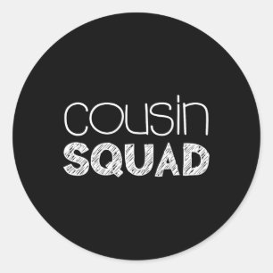 Cousin Squad Adults Kids Cousin Giving Classic Round Sticker