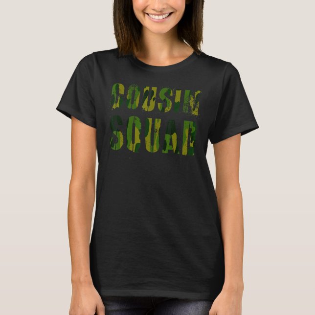 Cousin Squad Camo  Mimi Poppy Reeducation Military T-Shirt (Front)