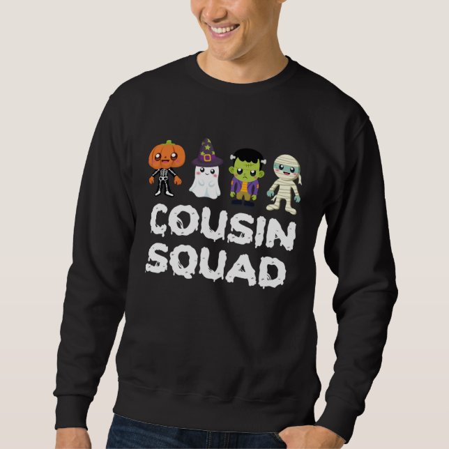 Cousin Squad Crew Boys Girls Kids Halloween Matchi Sweatshirt (Front)