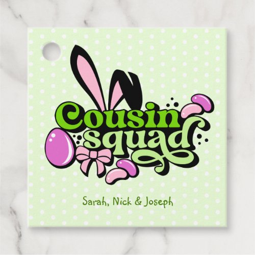 Cousin Squand Bunny Ears Easter Egg  Favor Tags