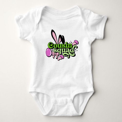 Cousin Squand Bunny Ears Easter Egg T_Shirt Baby Bodysuit