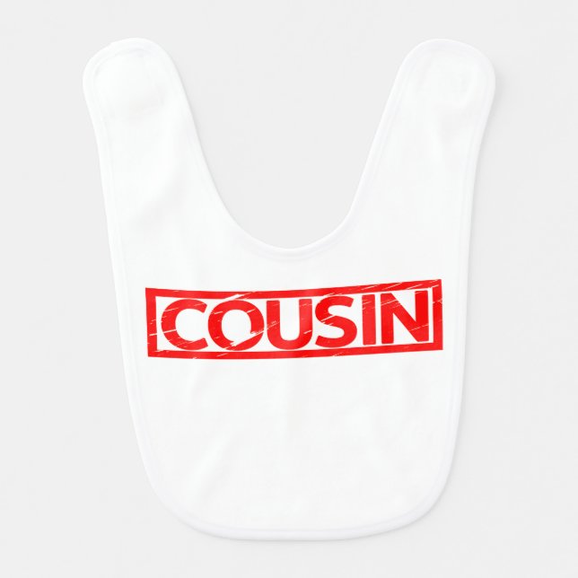 Cousin Stamp Baby Bib (Front)