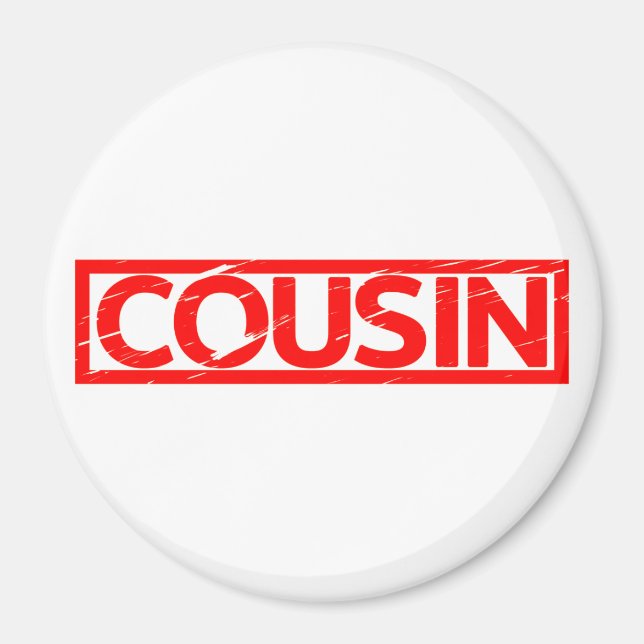 Cousin Stamp Magnet (Front)