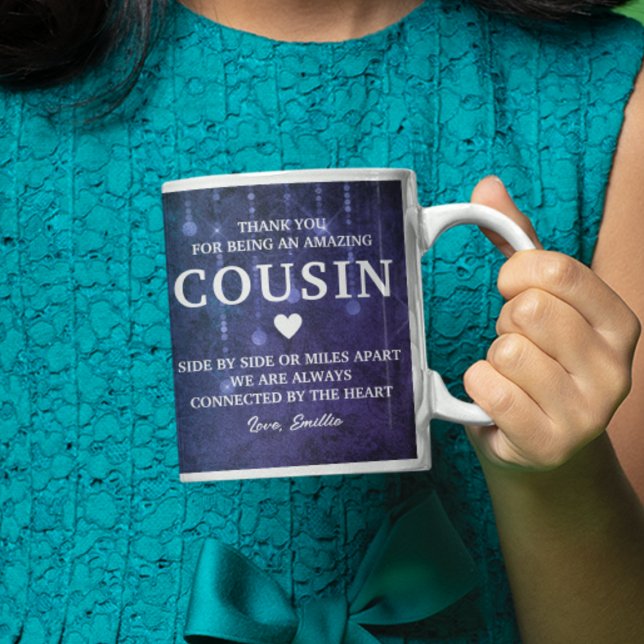 Cousin Thank You Heartfelt Message Personalized Coffee Mug (Cousin Thank You Heartfelt Message Personalized Coffee Mug
)