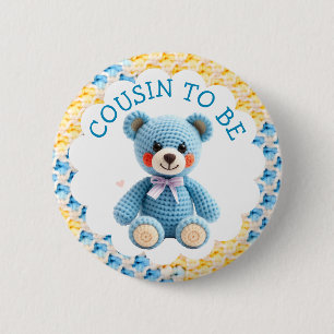 Cousin to Be   Boy's Baby Shower Button