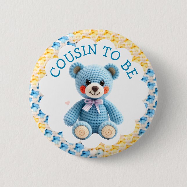 Cousin to Be | Boy's Baby Shower Button (Front)
