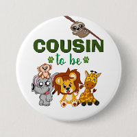 Cousin To Be Jungle Safari Animal Baby Shower