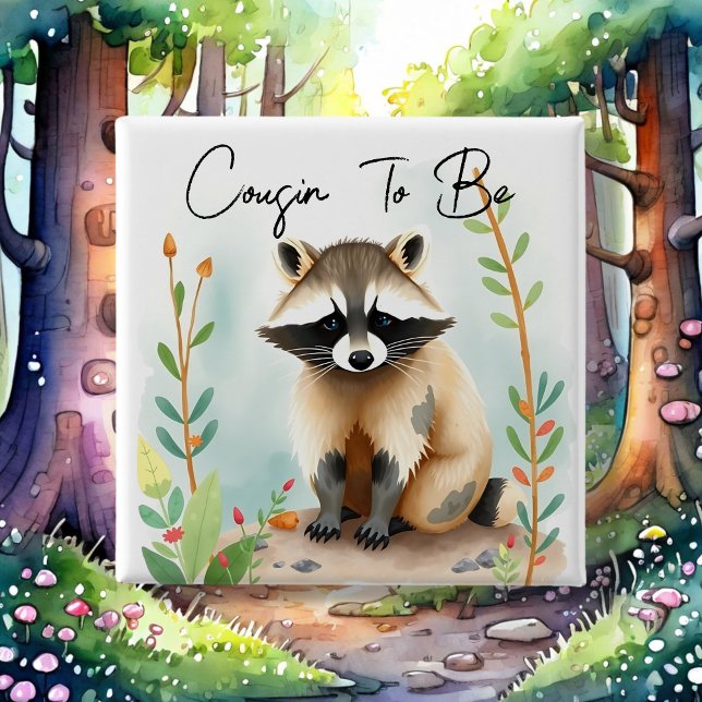 Cousin To Be | Woodland Themed Baby Shower Button (Creator Uploaded)