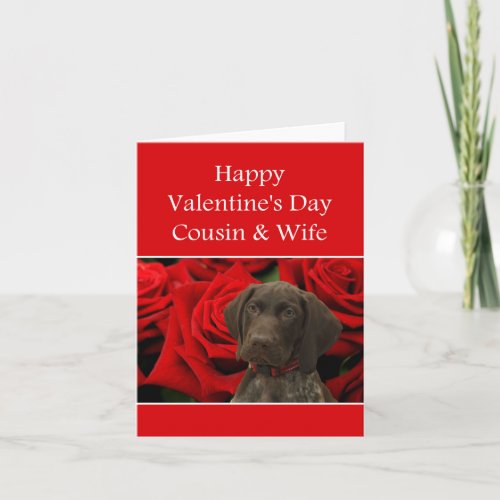 Cousin  Wife Glossy Grizzly Valentine Holiday Card