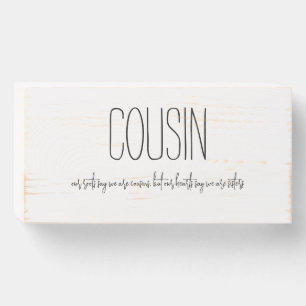 "Cousin" Wood Box Sign