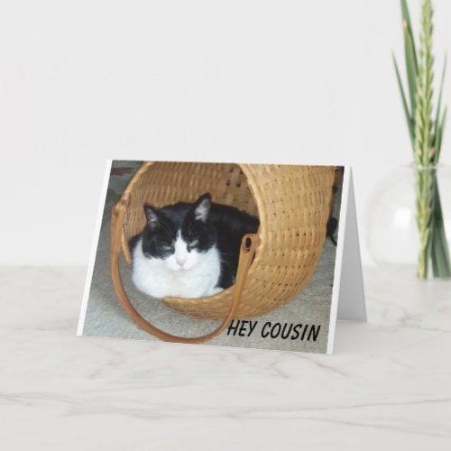 COUSIN YOU ARE THE CATS MEOW BIRTHDAY CARD