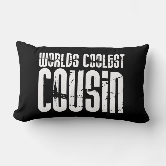 Cousins Birthday Parties : Worlds Coolest Cousin Lumbar Pillow (Front)
