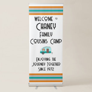 Cousins Camp Retro Camper Retractable Banner