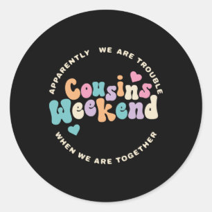 Cousins Crew 2025 Family Vacation Weekend Holiday Classic Round Sticker