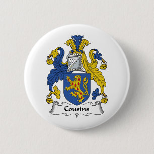 Cousins Family Crest Pinback Button