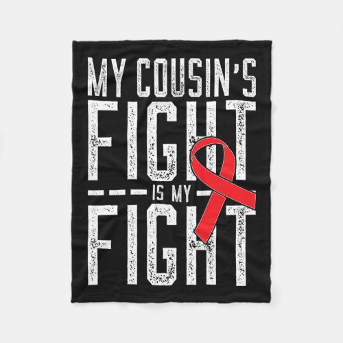 Cousins Fight Is My Fight Chd Heart Disease Aware Fleece Blanket