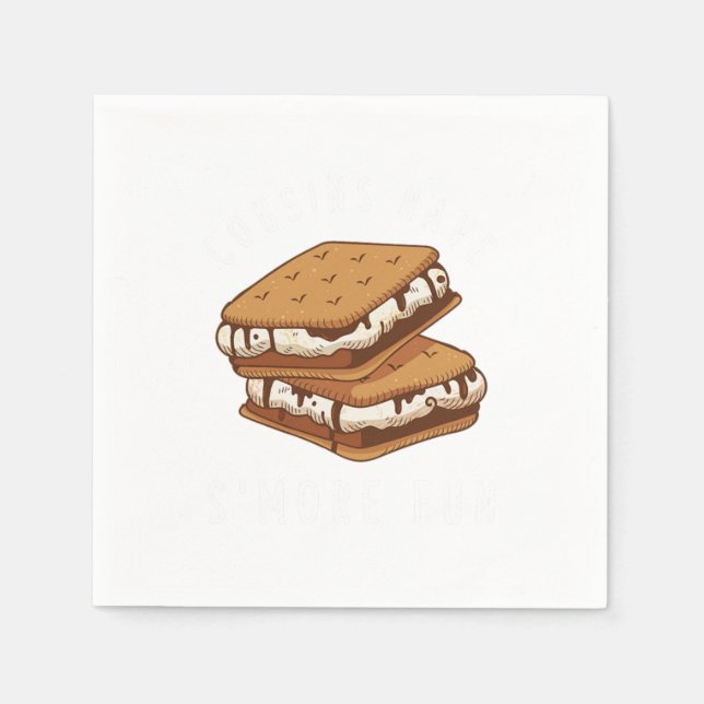 Cousins Have SMore Fun Brother Sister Family Gift Napkins (Front)
