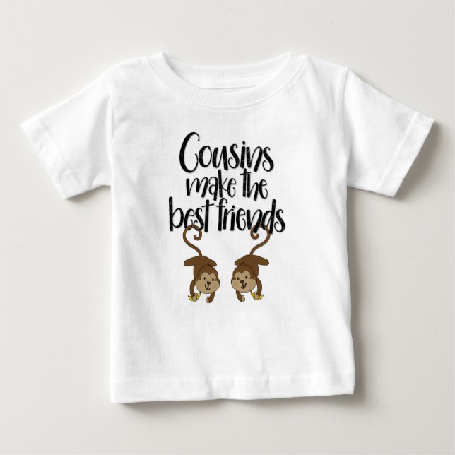 "Cousins make the best friends" Monkey Bodysuit (Front)