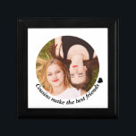 Cousins Make the Best Friends Photo Gift Box<br><div class="desc">Elegant custom photo keepsake box with cousin quote "Cousins make the best friends"</div>