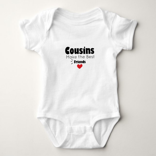 Cousins Make the Best Friends Pregnancy Baby Bodysuit (Front)