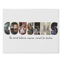 Cousins Photo Collage Faux Wrapped Canvas