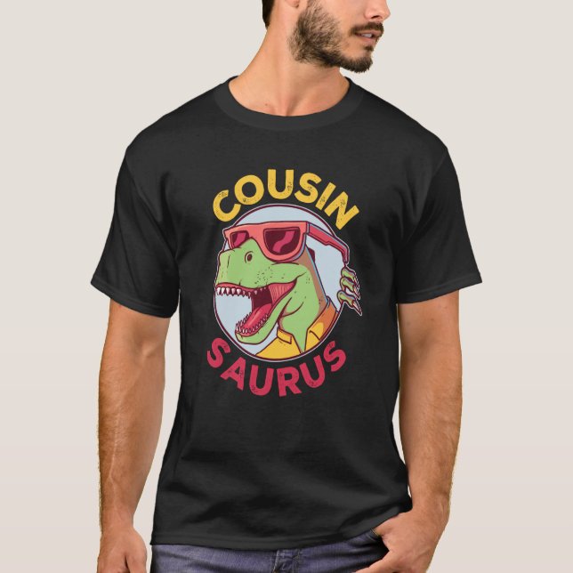 Cousinsaurus Rex Dinosaur Cousin Saurus Family Mat T-Shirt (Front)
