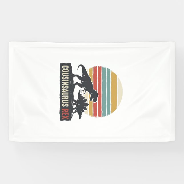 Cousinsaurus Rex Funny Dinosaur Vintage Shirt Desi Banner (Horizontal)