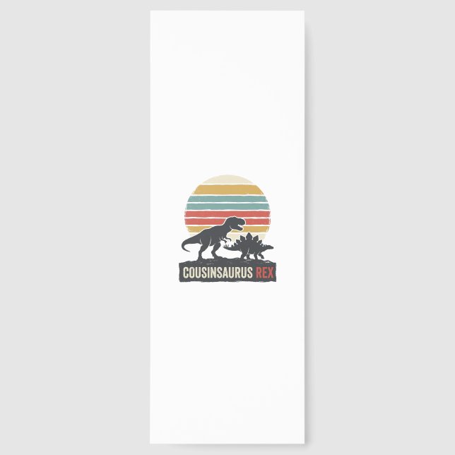 Cousinsaurus Rex Funny Dinosaur Vintage Shirt Desi Bookmarks (Front)